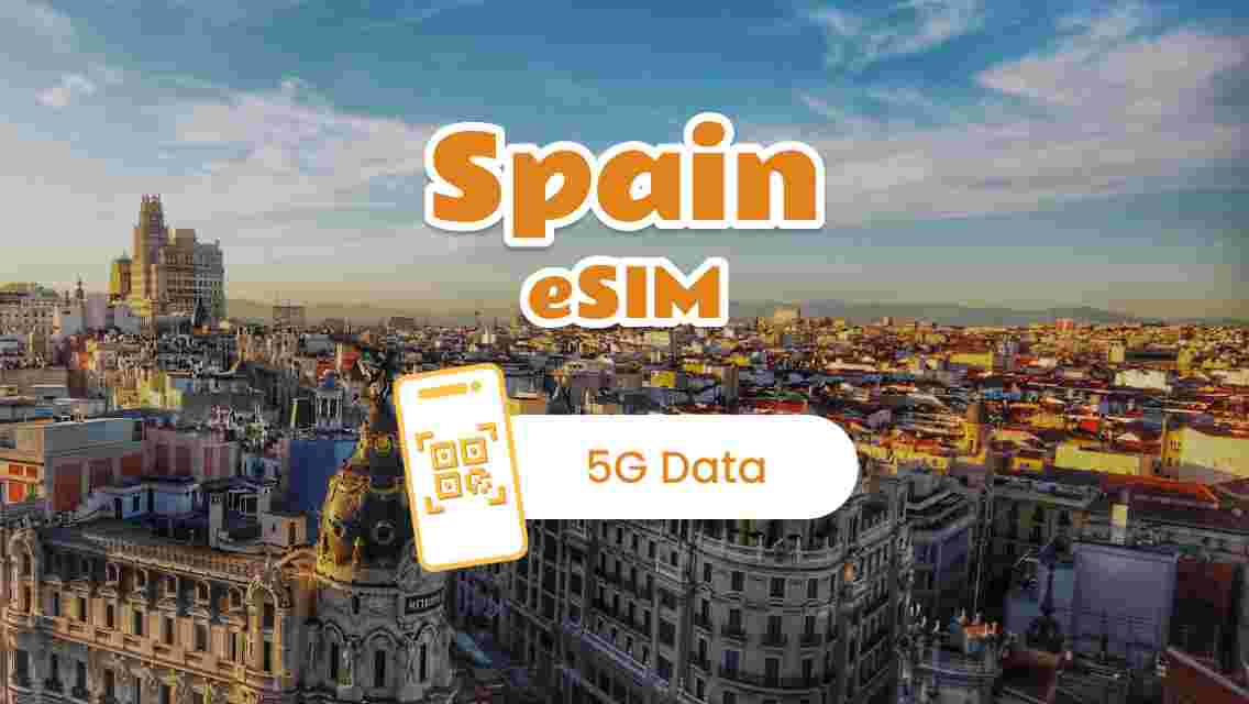 Spain 5G eSIM | 24-hour billing | Hotspot sharing | Quick installation | QR Code