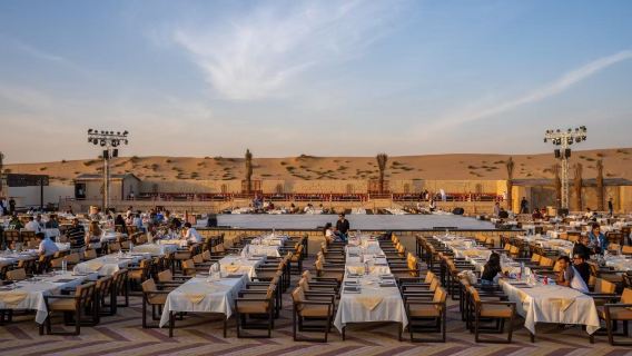 Safari nocturno con herencia árabe + campamento de lujo + barbacoa en vivo + espectáculo de primera clase + servicio 5*