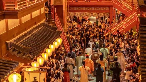 西安親子遊·長安十二時辰主題街區+漢服妝造+千古情一日遊