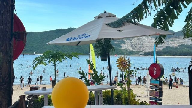 Sanya Hainan Pelabuhan Kapal Layar Semenanjung Banshan + Luhuitou + Koridor Kelapa Sunset Pemandangan Laut Romantik