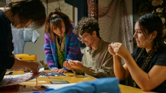 Sashiko Embroidery Experience - Mokko Embroidery on Ando Island ● Workshop to Create "Semamori" (Amulet) Carrying the Wishes of Ama Divers ● DIY Material Kit Included