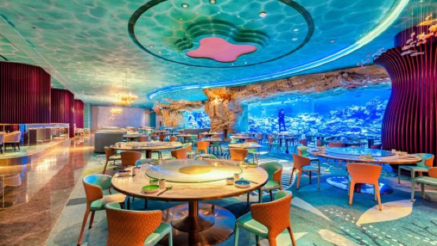 Buffet lunch at coral restaurant in Zhuhai Chimelong Spaceship - family-friendly buffet lunch vouchers for 2/3 persons or family packages