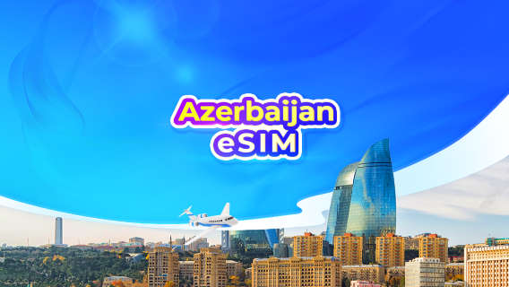Azerbaijian 4G/5G eSIM|Gói dữ liệu hàng ngày/gói lưu lượng|Tính phí 24 giờ|1-30 ngày|Mã QR