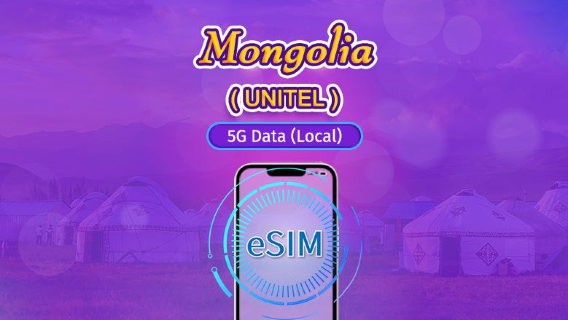 Mongolia Unitel 5G eSIM | Supports TikTok & ChatGPT | Includes Unlimited Local Calls & SMS | 3–30 Days Data Package | Natural Day Billing | QR Code