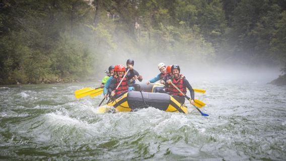 Rafting on the Salza river - quick dipp