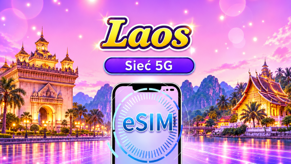 Laos | eSIM 5G/4G | Obsługa TikTok & Map Google | Pakiet dzienny/pakiet danych | Rozliczenie 24-godzinne | 1-30 dni | Kod QR