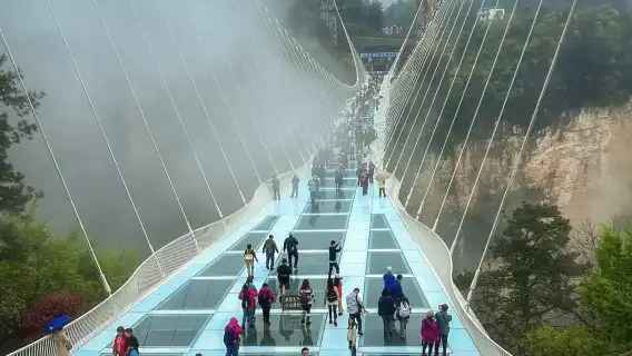 張家界大峽谷+玻璃橋+黃龍洞一日遊獨立包團