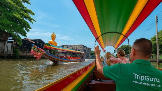 Bangkok: Longtail Boat Canal Tour to Wat Arun
