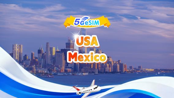 United States & Mexico 5G eSIM | DayPass /Total | 1-30 days | QR code