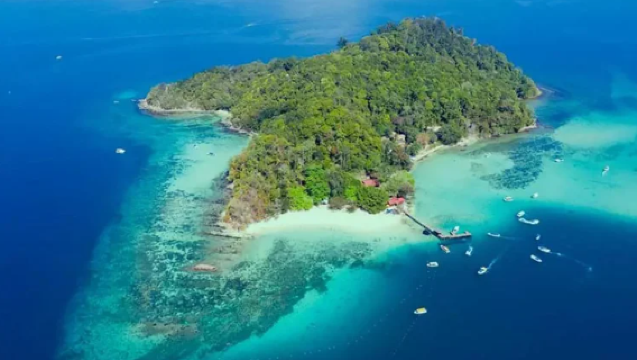 Billet de croisière pour l'île de Manukan/l'île de Sapi/l'île de Mamutik à Kota Kinabalu, Sabah | Option d'heure de départ/île simple ou double/parachute ascensionnel/banana boat/marche sous-marine/jet-ski