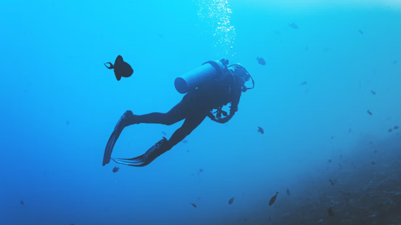 Okinawa blue cave diving half-day tour · optional snorkeling/diving/shore entry no seasickness