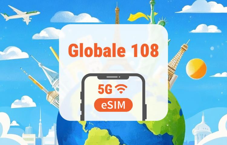 Globale 108 Paesi 5G eSIM | AI & TikTok | 1–30 Giorni | Codice QR