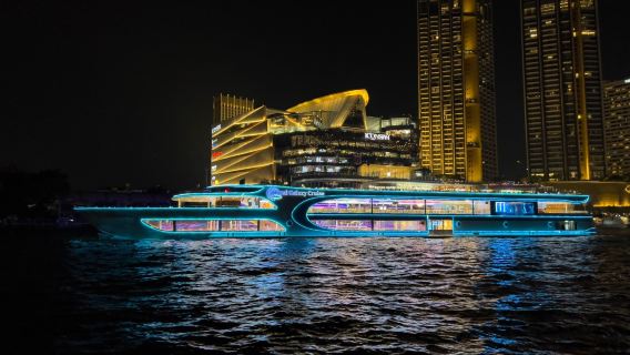 Bangkok Royal Galaxy | Crociera notturna sul fiume Chao Phraya con cena a buffet su grande nave da crociera