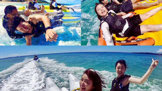 Двухчасовой дайвинг и сноркелинг на пляже Сакимотобу, Окинава, Япония + три водных развлечения от Triple Marine (обслуживание на английском и японском языках, от 2 человек)