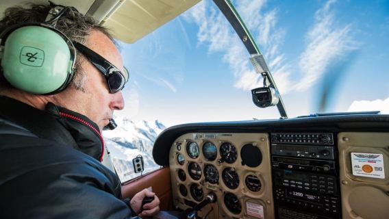 Mont Cook : vol panoramique de 55 minutes en hélicoptère ou en avion à skis