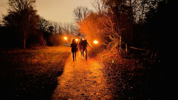 Torchlight mulled wine hike Frankfurt