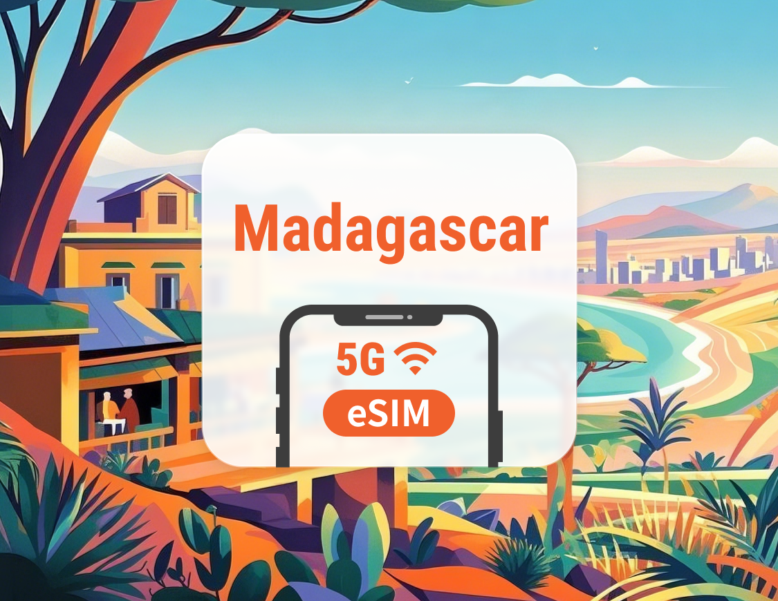 Madagascar 5G eSIM | Soporta ChatGPT y TikTok | 1–30 Días | QR instantáneo