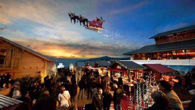 Sekitar Geneva, Persembahan Santa Terbang di Pasar Krismas Montreux + Chateau de Chillon + Lausanne