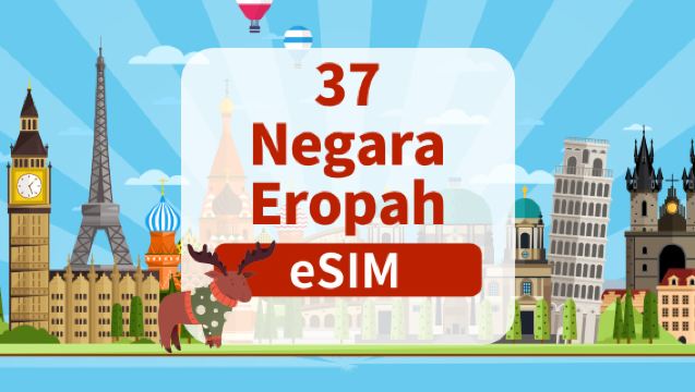 5G eSIM di 37 negara Eropah | Pakej harian/sepenuh masa | 1-30 hari | Bil harian | Kod QR