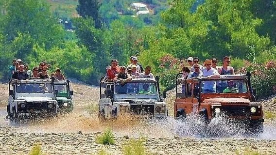 Аланья: экскурсия на джипах с сафари по бездорожью, обедом-барбекю и трансфером из отеля туда и обратно