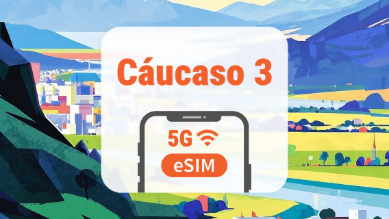 Cáucaso 3 Países 5G eSIM | Apps de IA y TikTok | 1–30 Días | Código QR