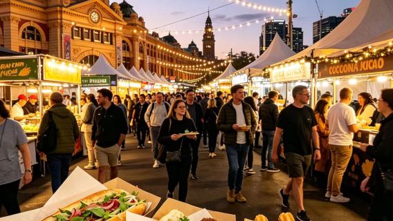 Melbourne night market food tour | Queen Victoria Market, taste global flavors and experience the charm of everyday living.