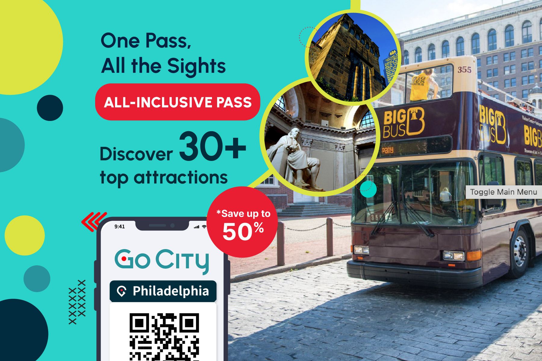 Go City フィラデルフィア周遊パス【公式運営/30以上の人気観光スポット含む/フランクリン研究所/フィラデルフィア動物園】|フィラデルフィア・オールインクルーシブ