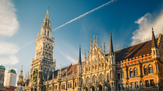 Germany + Munich New Town Hall + Munich Royal Palace + Nymphenburg Palace Park + Marienplatz