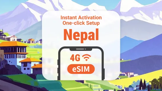 Nepal 5G eSIM | Supports ChatGPT & TikTok | 1–30 Days | Instant QR