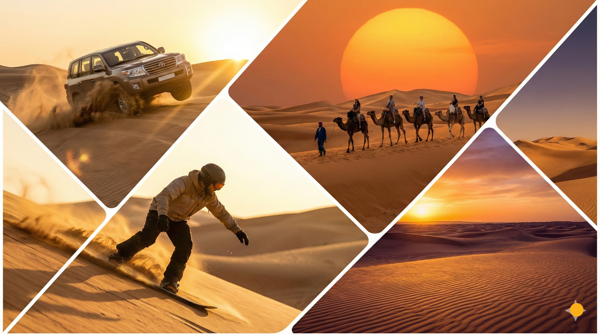 Qatar Desert Safari: Sunset Dune Bashing, Camel Ride, Sandboarding & Quadbiking ATV