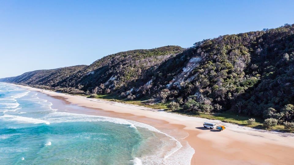 Noosa: Epic Learn to Surf Safari 4x4 - Double Island Point