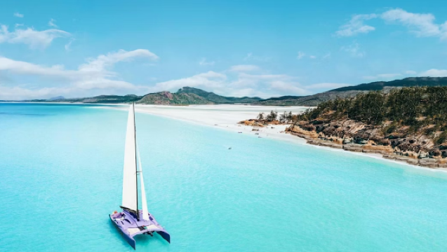 Whitsunday Islands Camira Segelboot Tagesausflug zur Whitehaven Hill Bay [Lila]