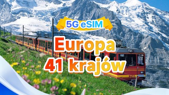 Uniwersalna europejska karta eSIM 5G/4G | Obsługa wielu sieci, obsługuje All AI i TikTok | 500 MB/dzień – łącznie 50 GB | 1–90 dni | Rozliczanie 24-godzinne | Kod QR
