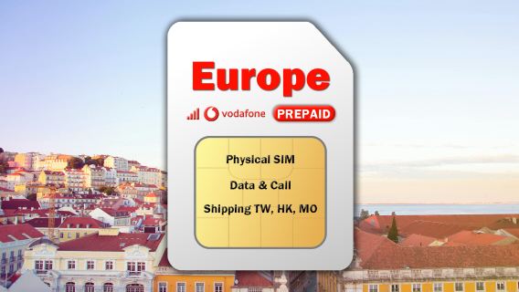 Europe Vodafone 4G SIM Card (Delivery to Taiwan, Hong Kong, and Macau)