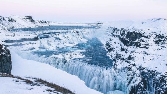 Perjalanan satu hari Golden Circle Islandia rute besar + Danau Kawah + Air Terjun Tiffany Blue dengan opsi pemandu wisata bahasa Cina/Inggris