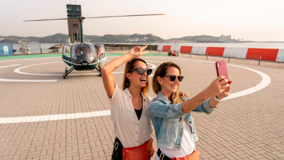 Lisbon helicopter flight experience (admire the Christ the King statue, Belém Tower, and Jerónimos Monastery from the air)