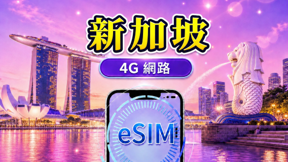 新加坡 4G eSIM|支援 Google 地圖 / Chat GPT|每日型/總量型流量方案|24 小時計費制|1–30 天|QR code