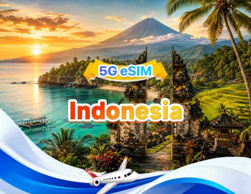인도네시아 5G eSIM | Three 네트워크 지원, 모든 AI 및 TikTok 지원 | 일일 500MB - 총 50GB | 1~30일 | 24시간 결제 | QR 코드
