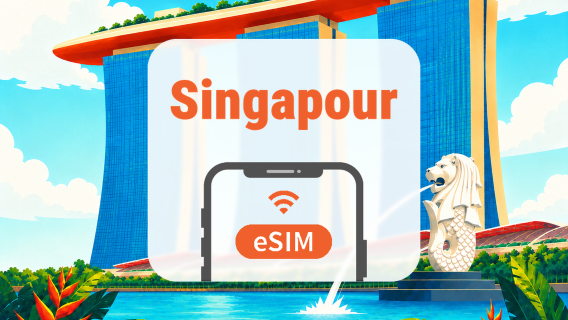 Singapour eSIM | Double Réseau • IA & TikTok | 1–30 Jours | Code QR