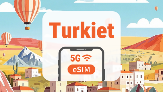 Turkiet 5G eSIM | Täckning på alla 3 nät • Alla AI & TikTok | 1–30 dagar | QR-kod