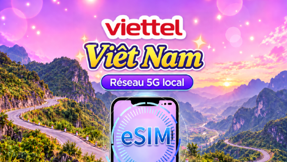 Vietnam Viettel eSIM | Compatible réseau 5G & Tiktok & ChatGPT | Forfait journalier | 3-30 jours | Facturation en jours calendaires | QR code