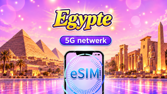 Egypte | 4G/5G eSIM | Dagbundel/Data Bundel | 24-uurs facturering | 1-30 dagen | QR code