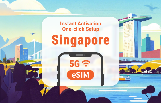 Singapore 5G eSIM | Dual Network Coverage | ChatGPT | 1–30 Days | QR Code