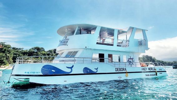 Đảo Boracay: Chuyến du thuyền tiệc tùng đỉnh cao của Andy World|Tuỳ chọn chuyến du thuyền buổi sáng với tiệc bọt/chuyến du thuyền ngắm hoàng hôn