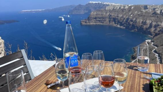 Santorini Volcano Island + Kamari beach + Fira + Santorini Winery private charter day tour