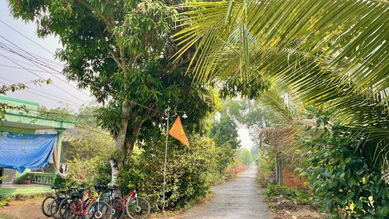 Excursion à vélo dans la région rurale du delta du Mékong – 25 km dans le village de Vinh Kim