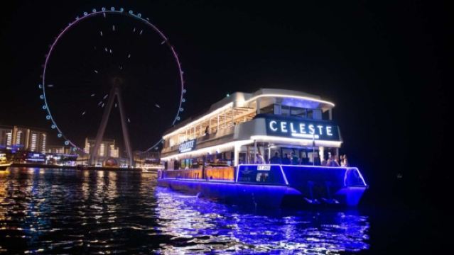 Luxury Marina Dinner Cruise in Celeste with Option Main or Upper Deck