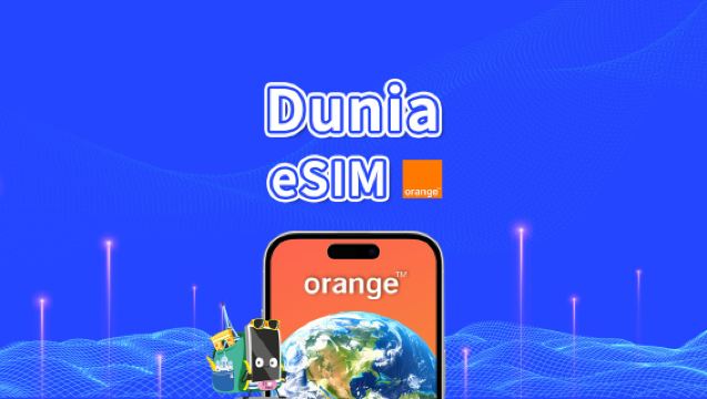 Orange World eSIM | 4G/LTE | Total 1GB-20GB untuk 30 hari | Penagihan 24 jam | QR Code