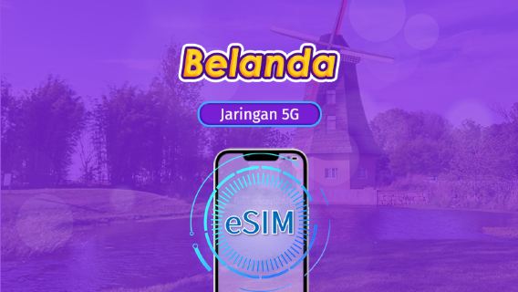 Belanda | 4G/5G eSIM | Paket Data | Penagihan 24 Jam | 7 - 30 Hari | Kode QR