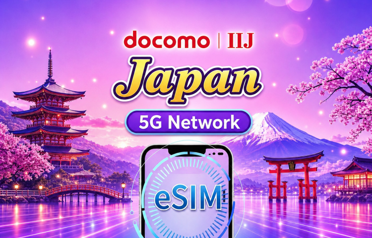 Japan DOCOMO (IIJ) eSIM | Supports Google Maps / TikTok / ChatGPT | Daily/Total Data Plans | Calendar-Day Billing | 1–30 Days | QR Code